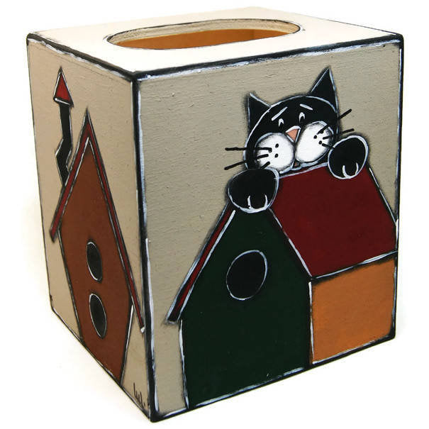 Cat tissue box and bird houses