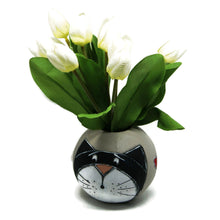 Charger l&#39;image dans la galerie, Vase forme boule avec chat - Décoration maison
