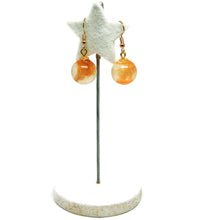 Load the image in the gallery,Orange ball earrings - Jewelry -
