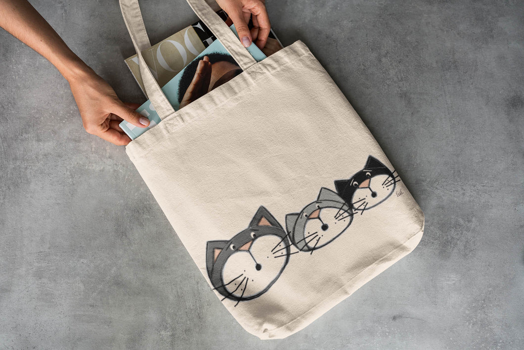 Cotton bag three cats - Bags and pouches -