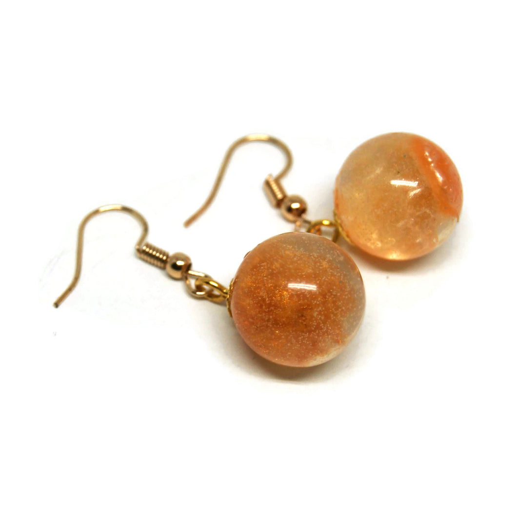 Orange ball earrings - Jewelry -