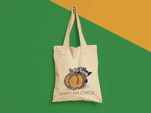 Load the image in the gallery,Black cat and pumpkin bag - Halloween - Bags and pouches
