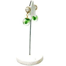 Load the image in the gallery,Green ball earrings - Jewelery -
