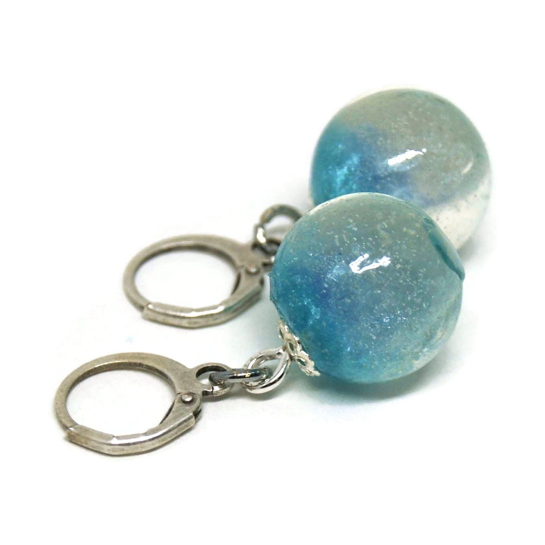 Blue ball earrings - Jewelery -