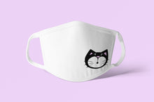 Load the image in the gallery,Fabric mask with little black cat
