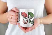 Load the image in the gallery,Mug with three Christmas elves - Tableware
