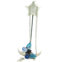 Load the image in the gallery,Blue butterfly necklace - Jewelry -
