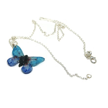 Load the image in the gallery,Blue butterfly necklace - Jewelry -
