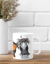Load the image in the gallery,White mug with two horses - Tableware
