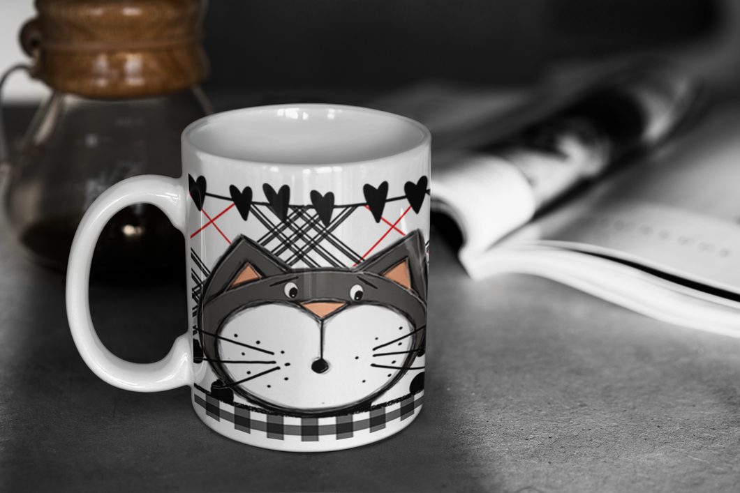 Mug chats noir et blanc  - Fête des mères - Vaisselle