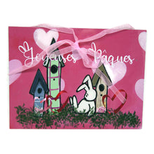 Charger l&#39;image dans la galerie, Plaque rose avec lapin personnalisée - Pâques - Décoration maison
