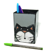 Charger l&#39;image dans la galerie, Pot à crayon avec trois chats - Articles de bureau -
