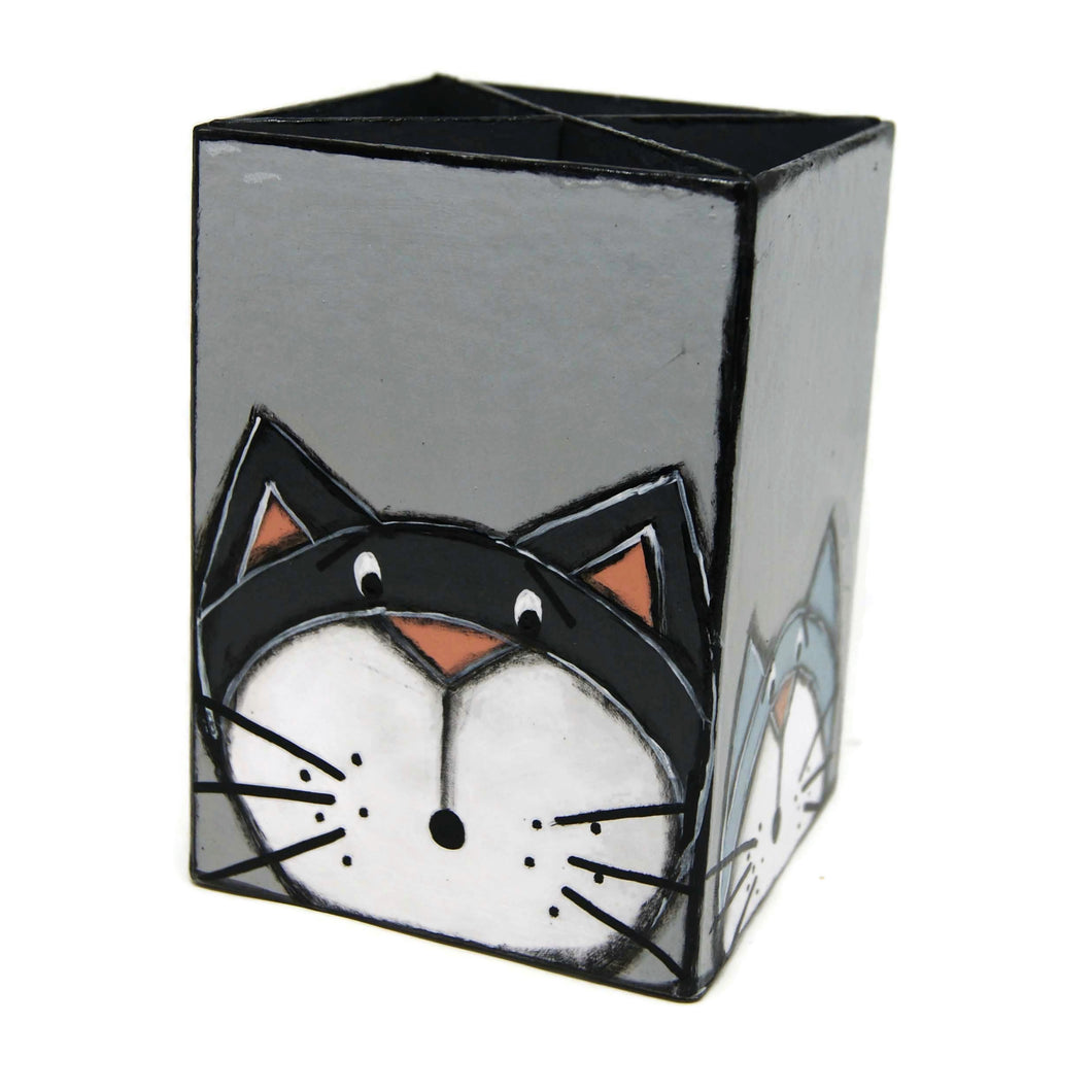 Pencil holder with three cats - Office supplies -