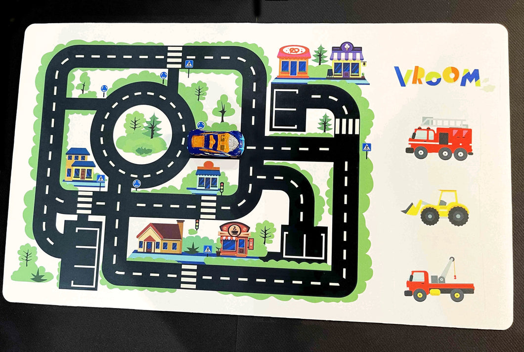 Children's educational play mat for small cars - baby
